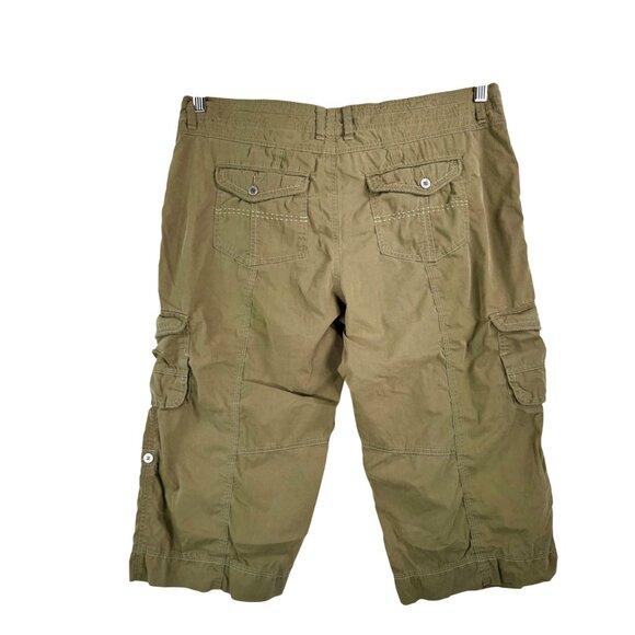 Women's Tan Cargo Capris - Picture 4 of 12